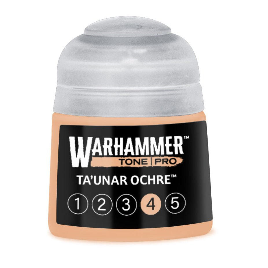 Warhammer Tone Pro Ta'unar Ochre 4 12ml paint pot, part of the Ta'unar Ochre 1–5 bundle