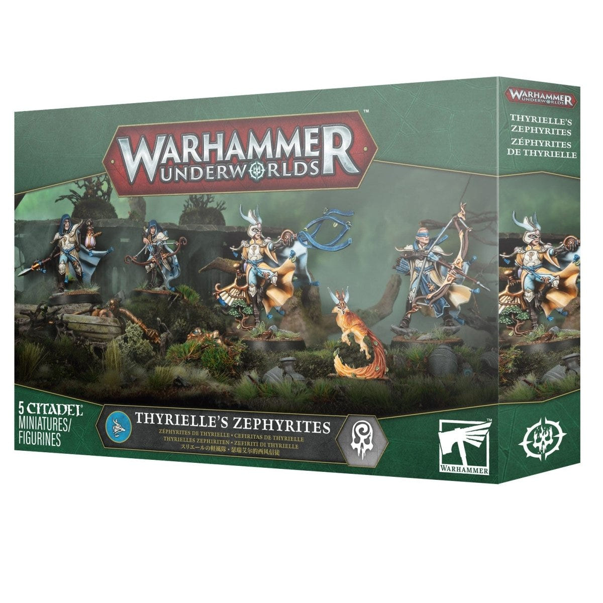 Warhammer Underworlds game box featuring miniatures on a white background