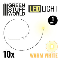 Warm White LED Lights - 1mm - Loaded Dice