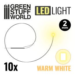 Warm White LED Lights - 2mm - Loaded Dice