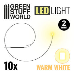 Warm White LED Lights - 2mm - Loaded Dice