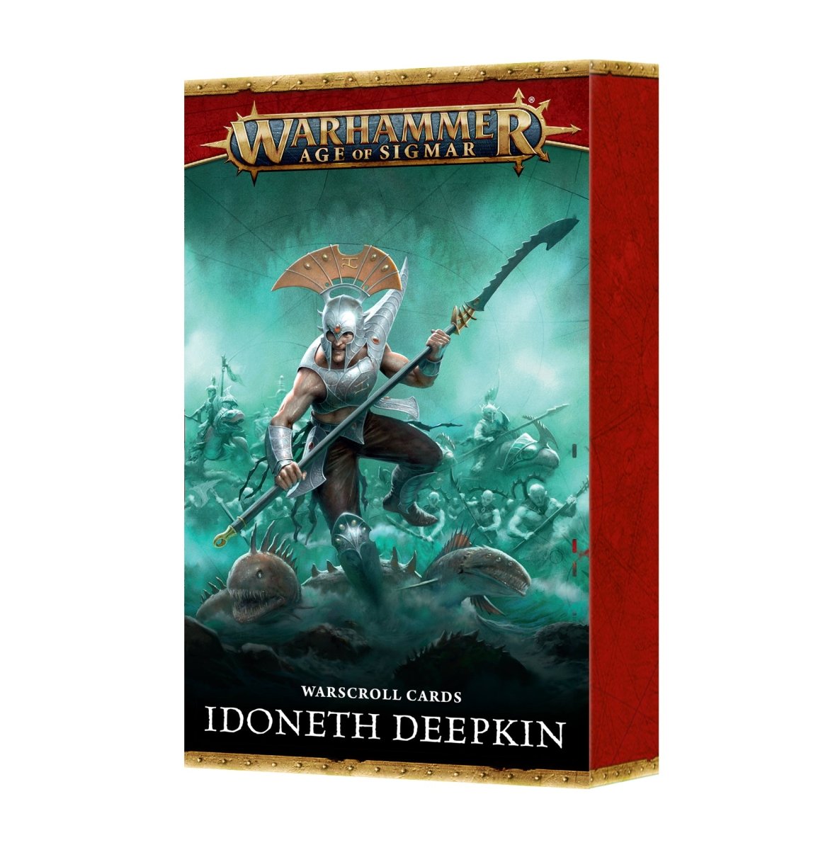 Games Workshop Age of Sigmar Warscroll Cards: Idoneth Deepkin box with Idoneth warrior artwork