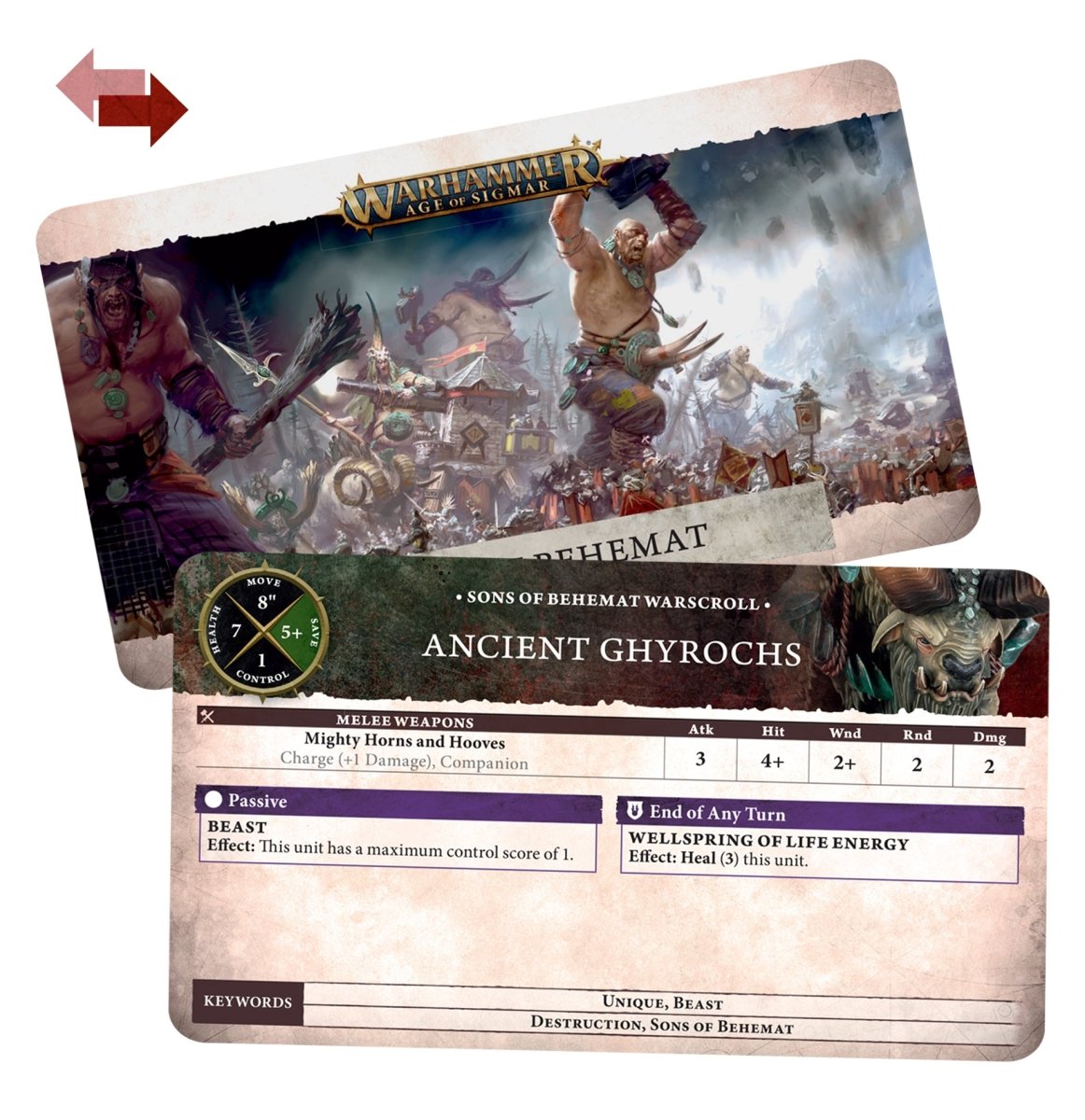 Warscroll Cards: Sons of Behemat – included rules