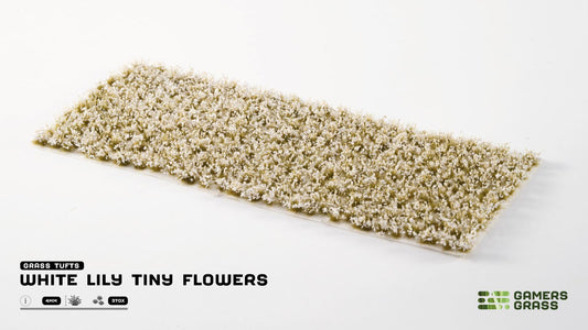 Gamers Grass - White Lily Tiny Flowers - Loaded Dice