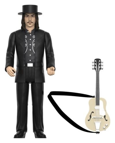 Super7 ReAction The White Stripes Jack White figure in black suit and hat with guitar