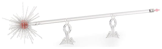 Noble Collection Wicked For Good Glinda bubble wand prop replica with starburst tip on clear stands