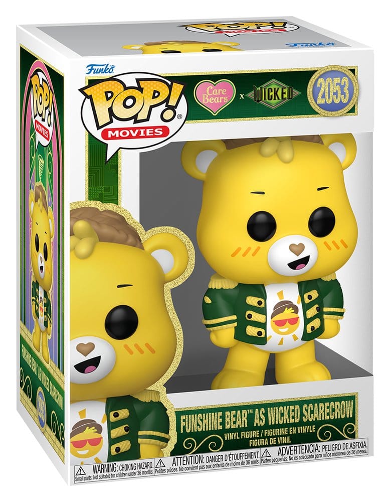 Funko Wicked x Care Bears POP! Funshine Bear as Wicked Scarecrow vinyl figure in box, number 2053