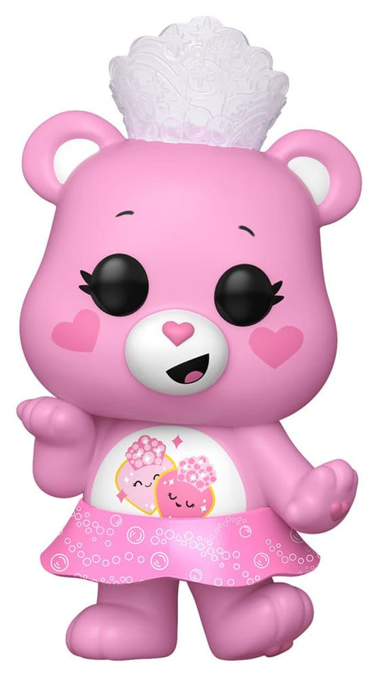 Funko Wicked x Care Bears POP! Love-A-Lot Bear as Glinda vinyl figure in pink sparkly dress