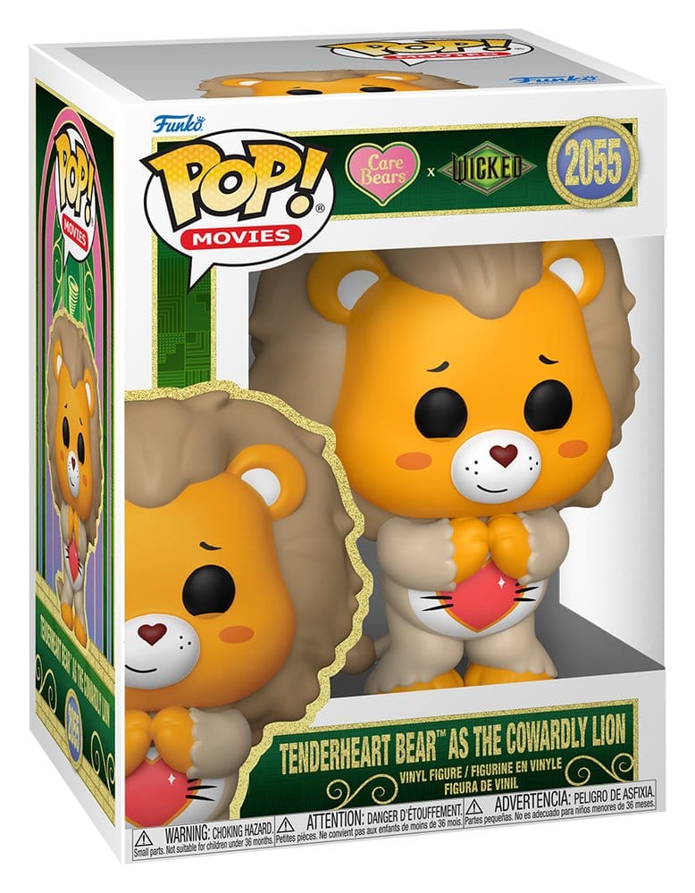 Funko Wicked x Care Bears POP! Tenderheart Bear as the Cowardly Lion vinyl figure in box, number 2055