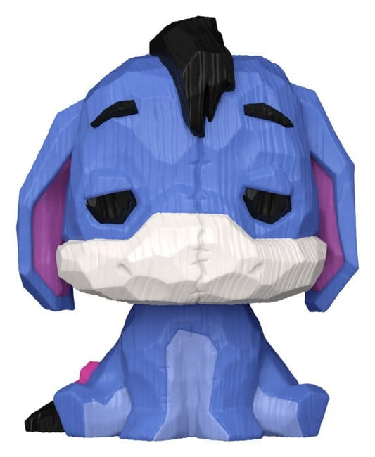 Funko Winnie the Pooh POP! Animation Eeyore vinyl figure with a carved, whittled wood finish