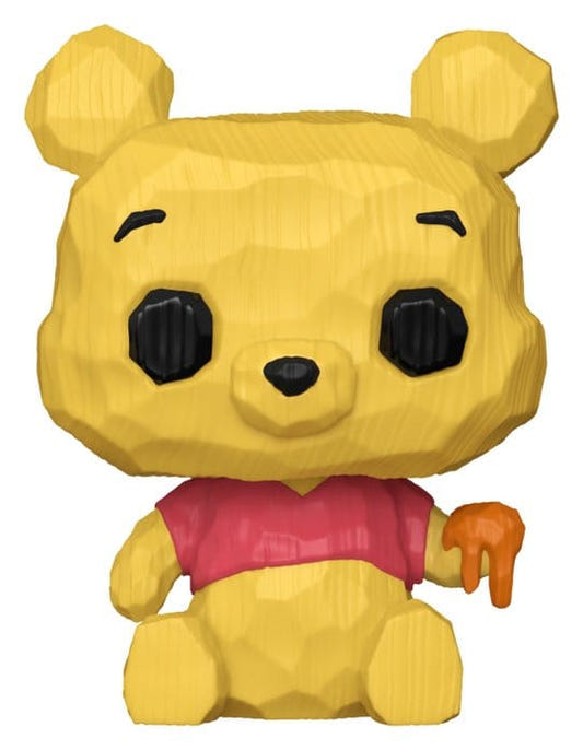 Funko Pop! Animation Winnie the Pooh in a whittled wood-carved finish with honey on his paw