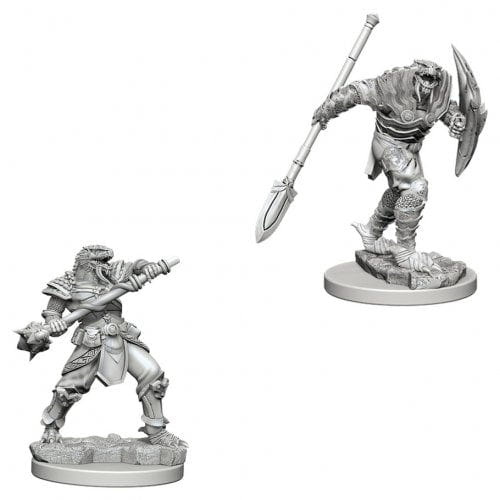 WizKids - D&D Nolzurs Marvelous Miniatures: Dragonborn Male Fighter with Spear - Wave 5 - Loaded Dice