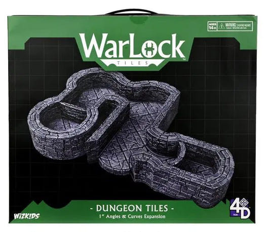 Wizkids - WarLock Tiles: Dungeon Tiles - 1 inch Angles & Curves Expansion - Loaded Dice
