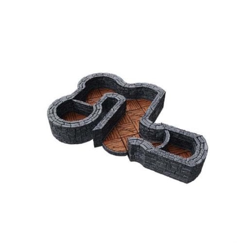 Wizkids - WarLock Tiles: Dungeon Tiles - 1 inch Angles & Curves Expansion - Loaded Dice