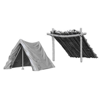 Wizkids - Wizkids Deep Cuts Unpainted Miniatures: Tent & Lean-To