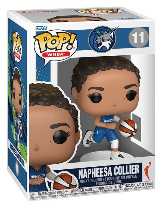 Napheesa Collier Funko POP! WNBA vinyl figure in its Minnesota Lynx window box, number 11