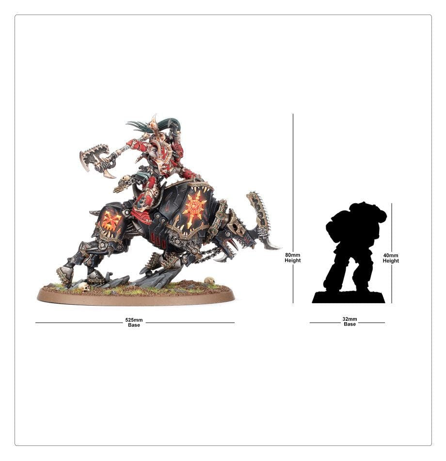 Lord Invocatus size guide shown next to a Space Marine silhouette for scale, Games Workshop