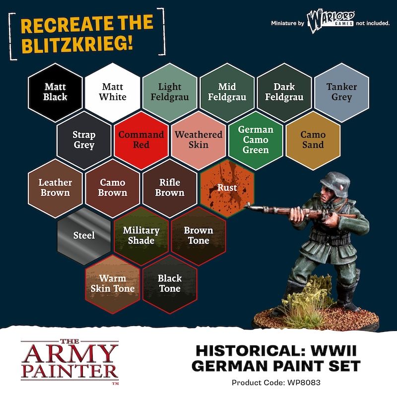 Army Painter Historical: WWII German Paint Set - Loaded Dice
