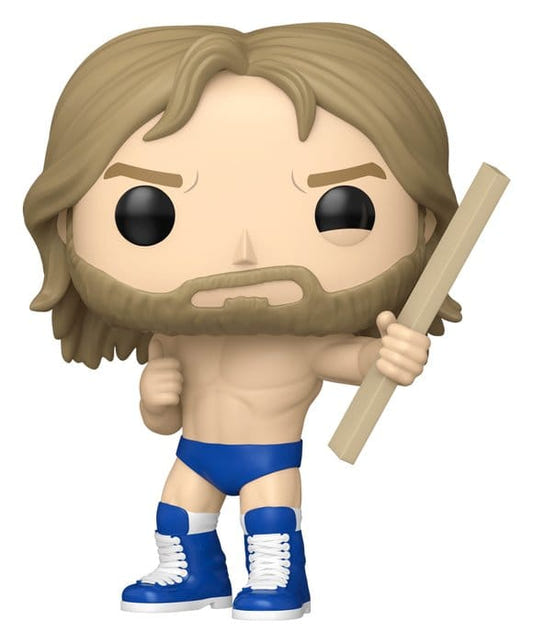 Funko POP! WWE Hacksaw Jim Duggan vinyl figure in blue trunks holding his wooden plank