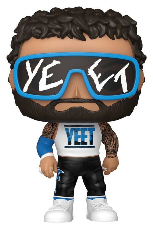 Funko POP! WWE Jey Uso in YEET glasses and YEET t-shirt, front view