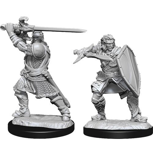 Human Paladin Male: D&D Nolzur's Marvelous Unpainted Miniatures (W14) - Loaded Dice Barry Vale of Glamorgan CF64 3HD