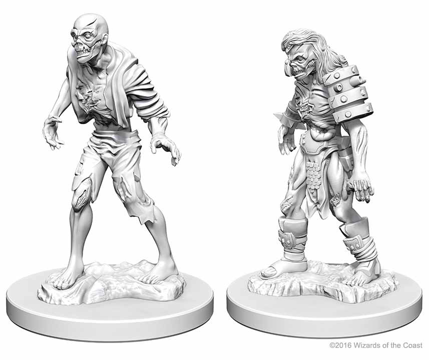 Zombies (PACK OF 2): D&D Nolzur's Marvelous Unpainted Miniatures (W1) 100D&D - Loaded Dice Barry Vale of Glamorgan CF64 3HD