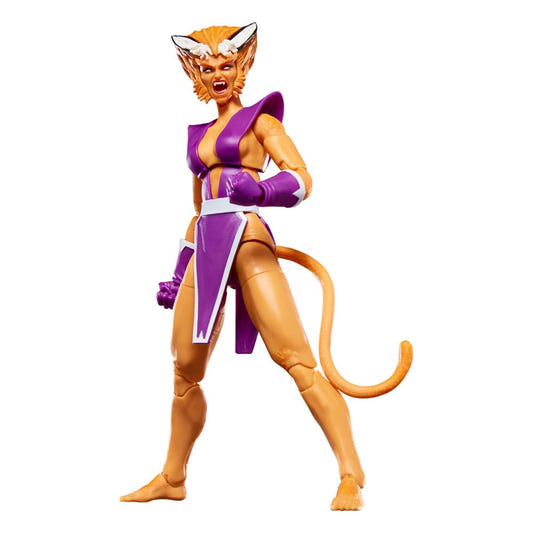Hasbro Marvel Legends Feral action figure from X-Force with cat features in a purple outfit