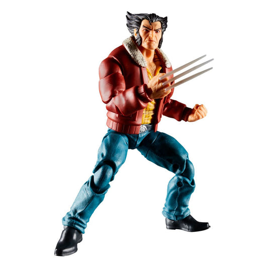 Hasbro Marvel Legends Logan action figure from X-Men 97 in a red jacket with claws out