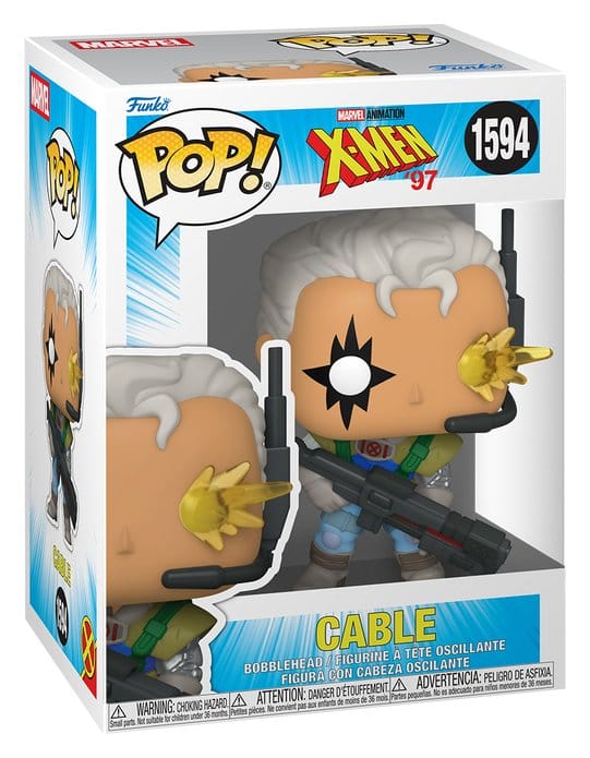 Cable (X-Corp) Funko POP! bobblehead in its X-Men '97 window box, number 1594