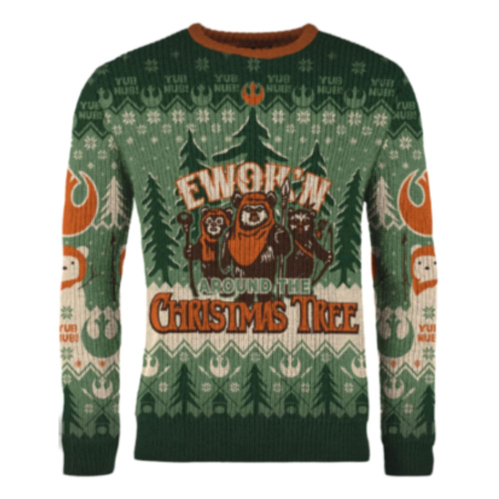 Star Wars Christmas Jumper Ewok'n around the Christmas Tree