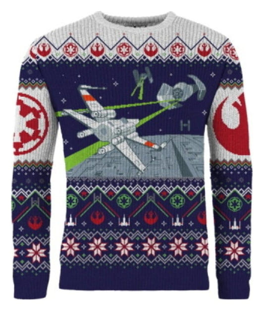 Star Wars Christmas Jumper X-Wing v TIE Fighter