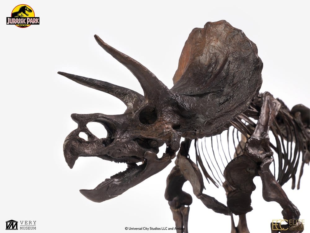 Jurassic Park Statue 1/24 Triceratops Fossil Skeleton Bronze 35 cm