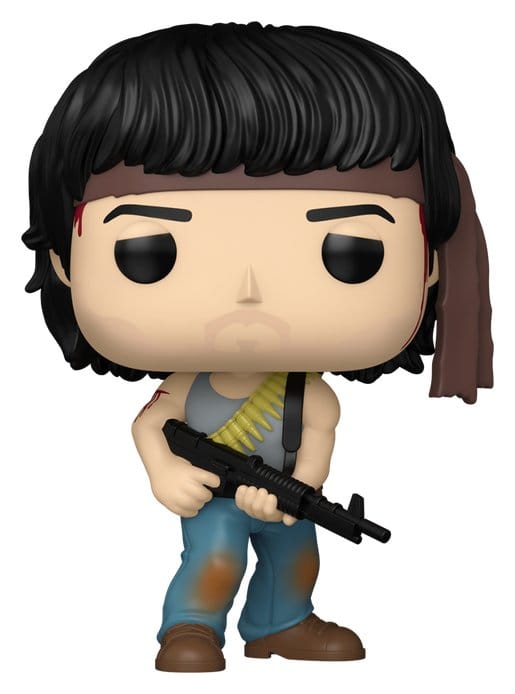 Rambo John Rambo Funko Pop! Movies vinyl figure with red headband, ammo belt and rifle