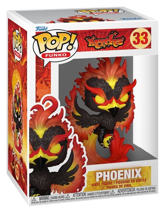 Funko-Legacy POP! Myths Vinyl Figures Phoenix 9 cm – Sealed Case of 6 (with Chase chance)