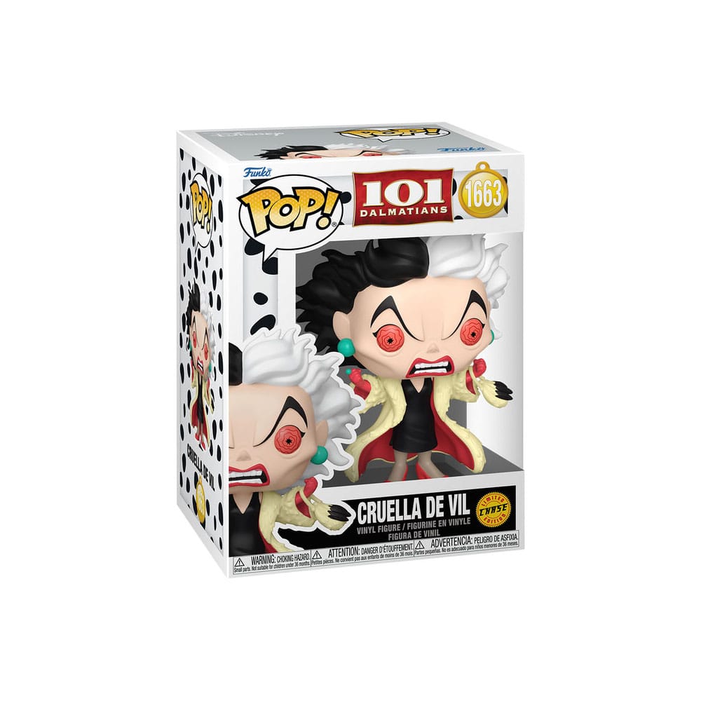 One Hundred and One Dalmatians POP! Vinyl Figures Cruella De Vil 9 cm – Sealed Case of 6 (with Chase chance)