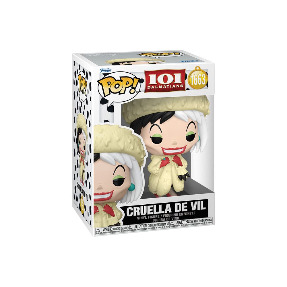 One Hundred and One Dalmatians POP! Vinyl Figures Cruella De Vil 9 cm – Sealed Case of 6 (with Chase chance)