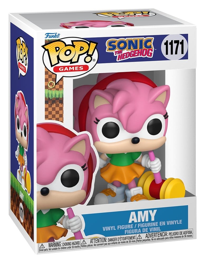 Sonic - The Hedgehog POP! Games Vinyl Figures Amy Rose with Piko Hammer 9 cm – Sealed Case of 6 (with Chase chance)