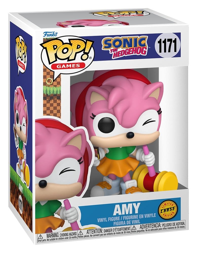 Sonic - The Hedgehog POP! Games Vinyl Figures Amy Rose with Piko Hammer 9 cm – Sealed Case of 6 (with Chase chance)