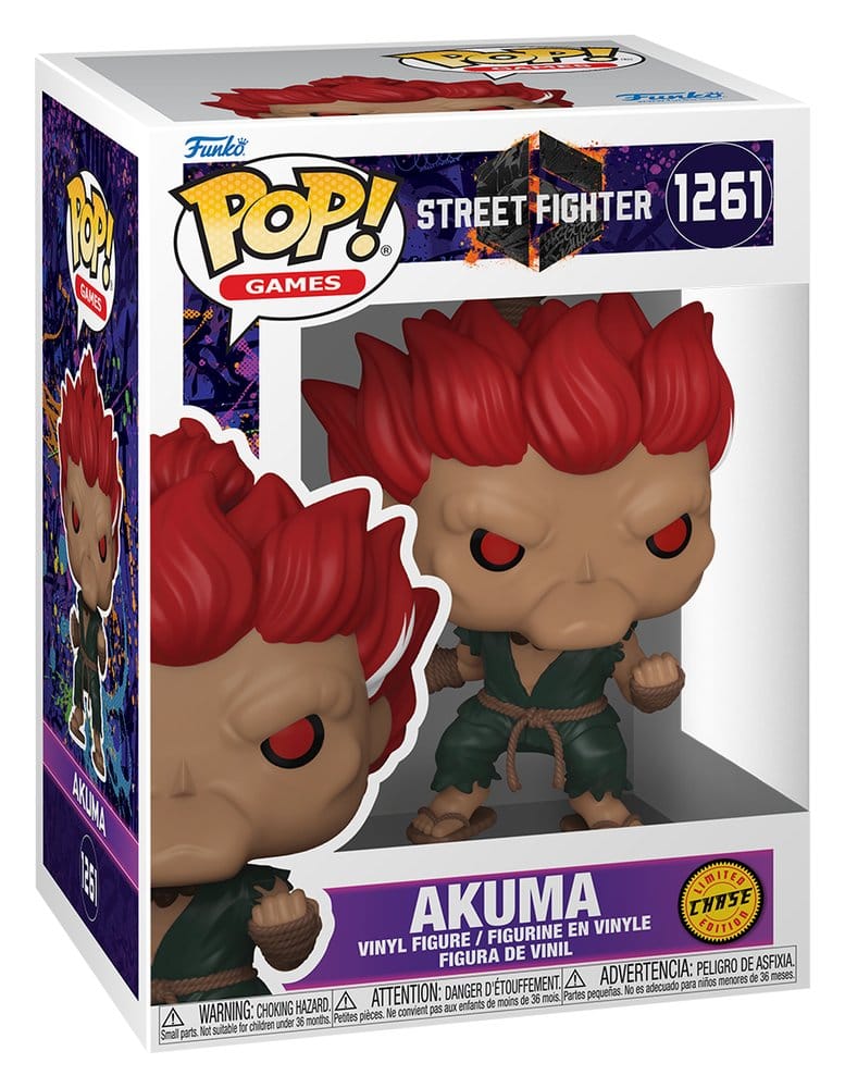 Street Fighter 6 POP! Animation Vinyl Figures Akuma 9 cm – Sealed Case of 6 (with Chase chance)