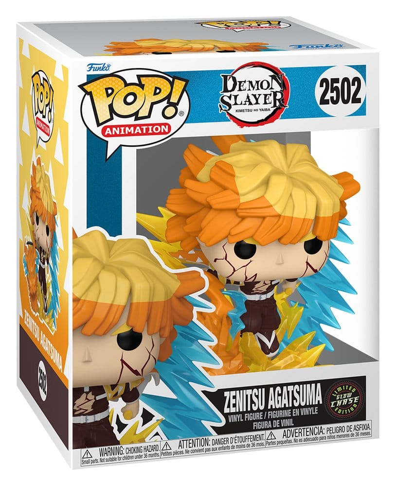 Demon Slayer: Kimetsu no Yaiba POP! Premium Vinyl Figure Zenitsu (Glow) 9 cm – Sealed Case of 3 (with Chase chance)