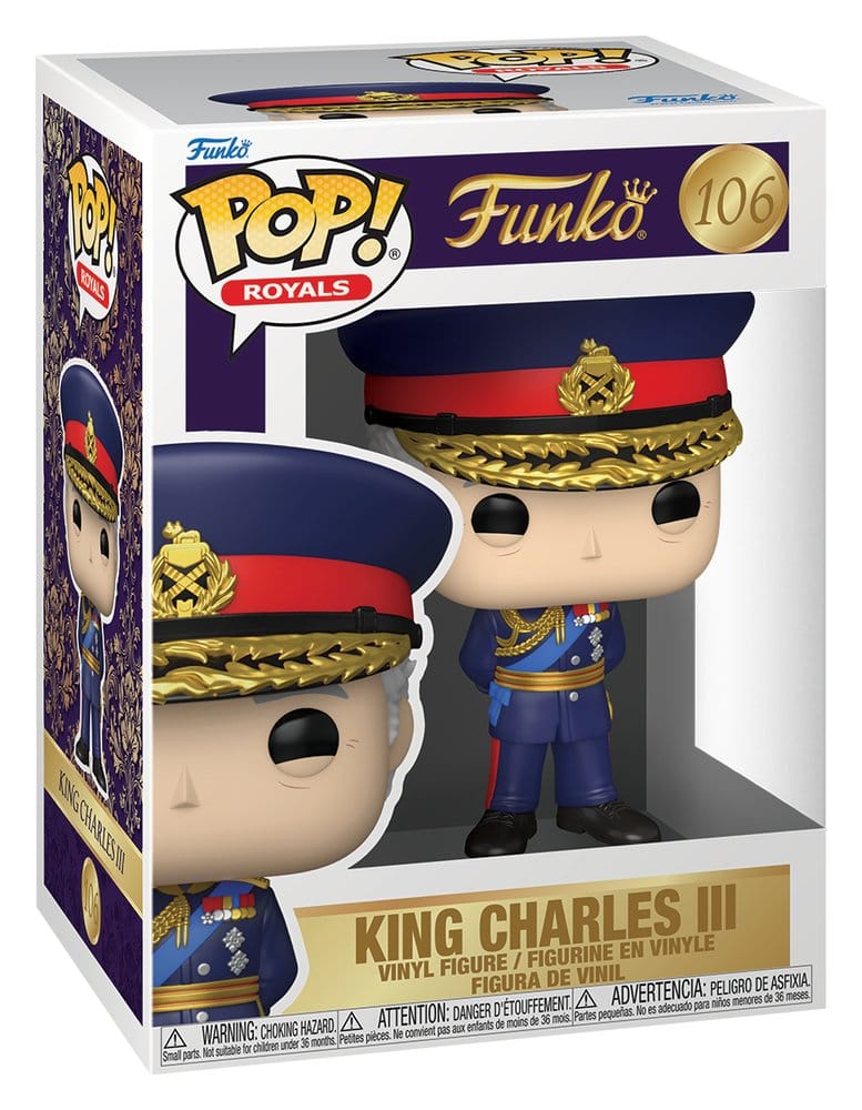 Royal Family Pop! Icons Vinyl Figure King Charles III 9 cm – Sealed Case of 6 (Chase Guaranteed)