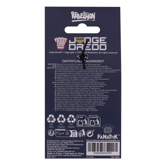 2000 AD Keychain Judge Dredd Badge Limited Edition - Loaded Dice