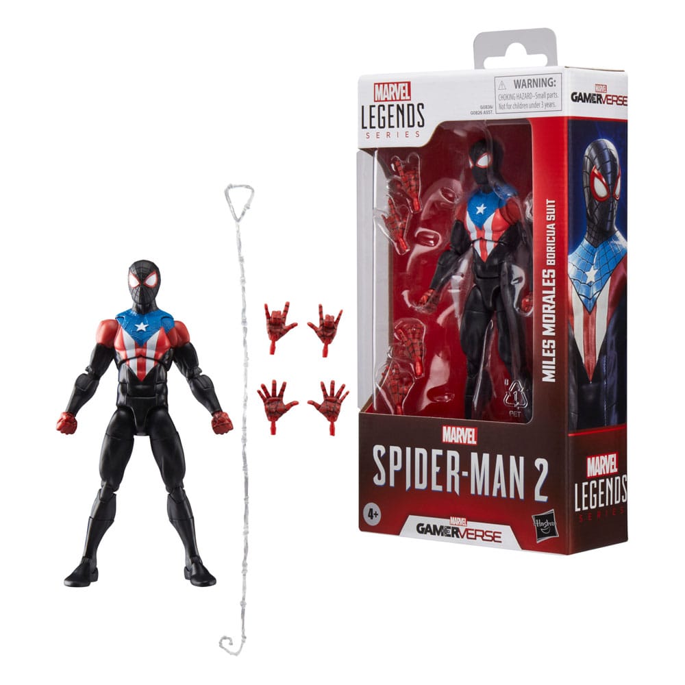 Spider-Man 2 Marvel Legends Gamerverse Action Figure Miles Morales (Boricua Suit) 15 cm