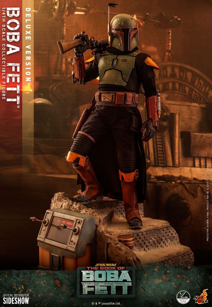 Hot Toys - Star Wars: The Book of Boba Fett Action Figure 1/4 Boba Fett (Deluxe Version) 45cm - Releasing September 2023 - Loaded Dice Barry Vale of Glamorgan CF64 3HD