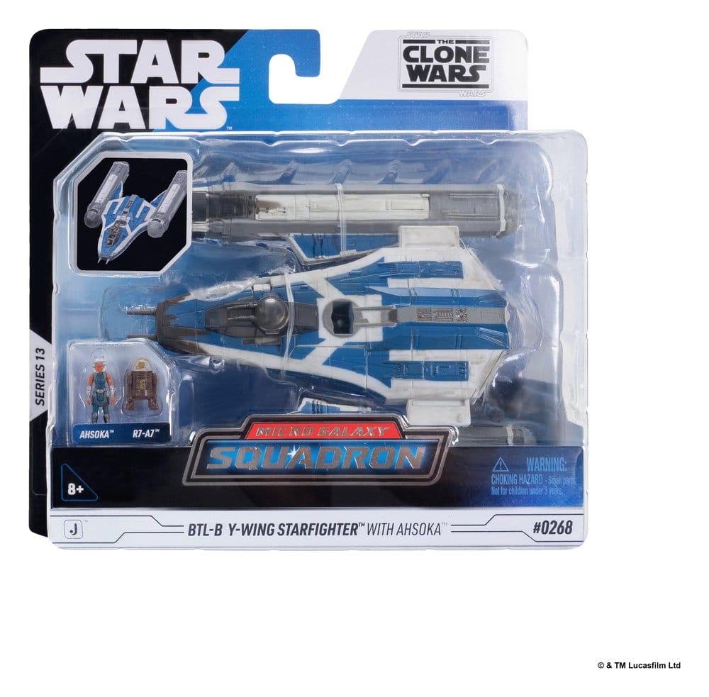 Star Wars Medium Vehicle & Figure Assortment BTL-B Y-wing & Ahsoka & R7-A7