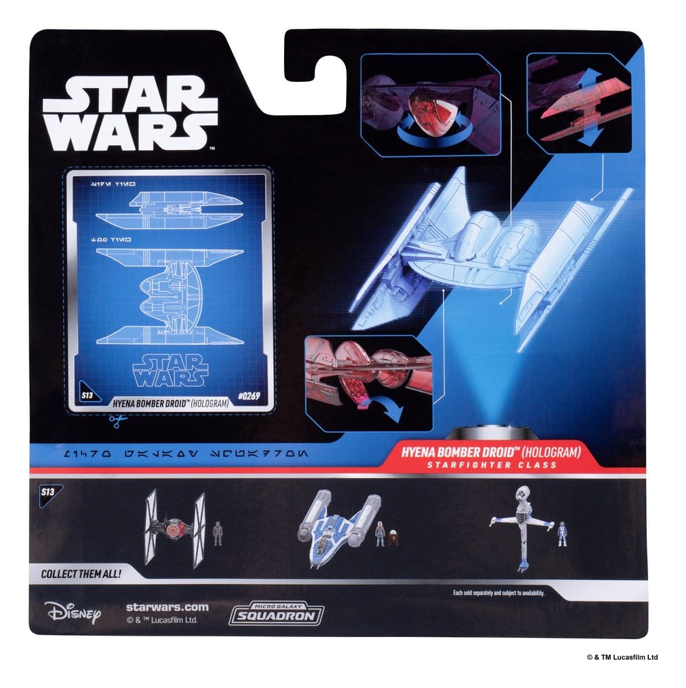 Star Wars Medium Vehicle & Figure Assortment Hyena Vulture Bomber (Red Hologram) & Battle Droid (Chase)