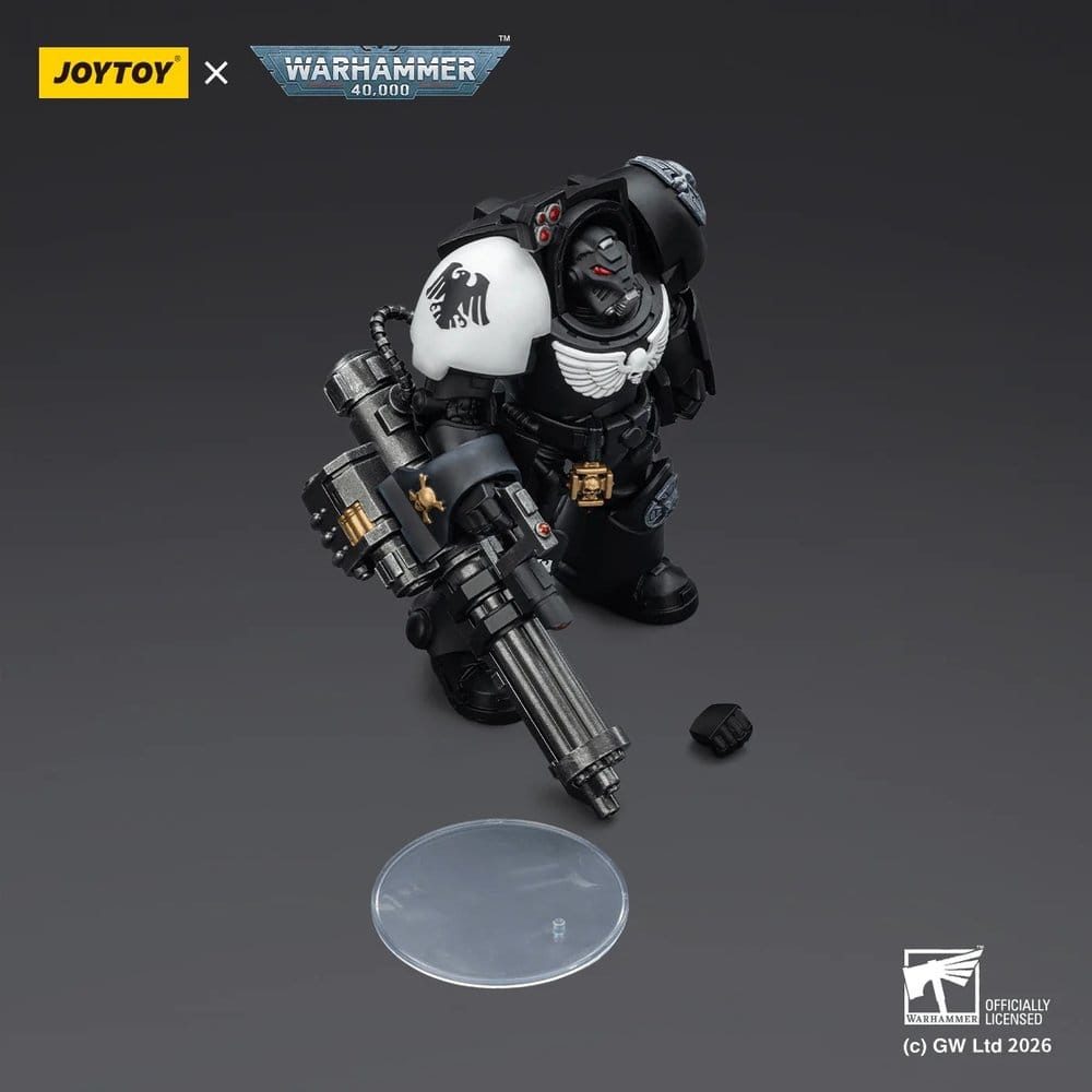 Joy Toy Warhammer 40k: Raven Guard Terminator 3 with Power Fist and Assault Cannon 14cm - Loaded Dice