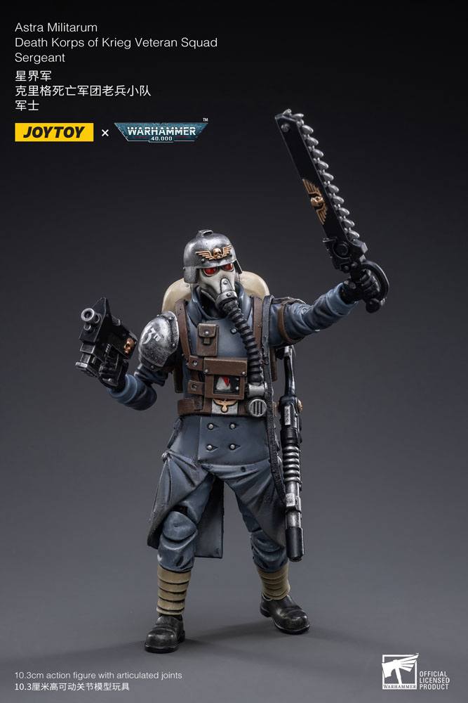 JoyToy Warhammer 40k Action Figure 1/18 Death Korps of Krieg Veteran Squad Sergeant 10 cm
