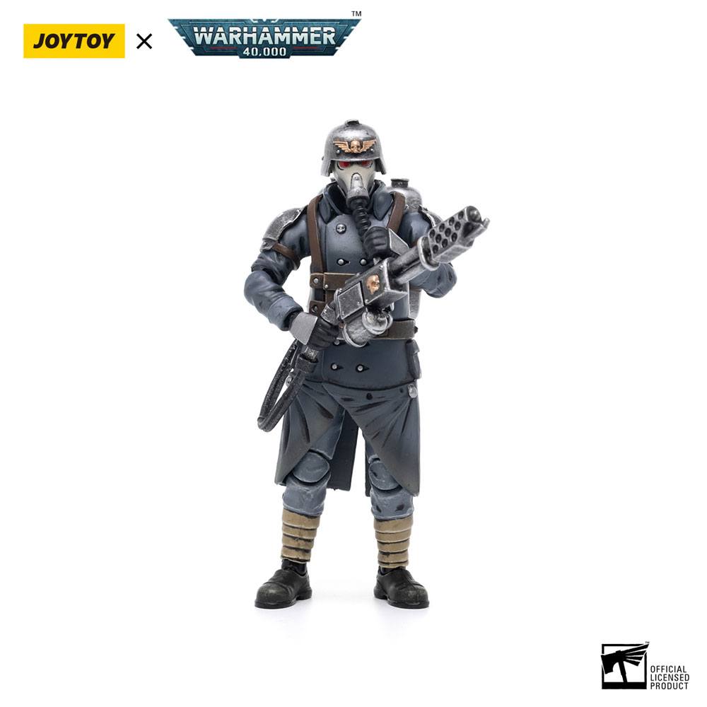 JoyToy Warhammer 40k Action Figure 1/18 Death Korps of Krieg Veteran Squad Guardsman with Flamer 10 cm