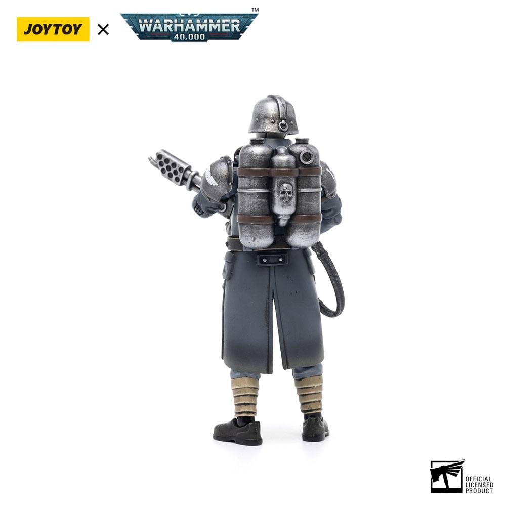 JoyToy Warhammer 40k Action Figure 1/18 Death Korps of Krieg Veteran Squad Guardsman with Flamer 10 cm